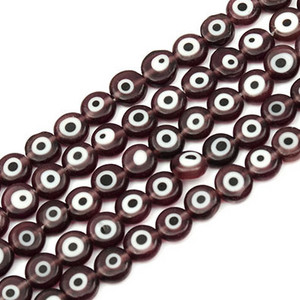 6/8/10/12 mm šarene okrugle perle za oči ravnog oblika Lampwork glazirane zle staklene perle za narukvicu, ogrlicu, izrada nakita „uradi sam“