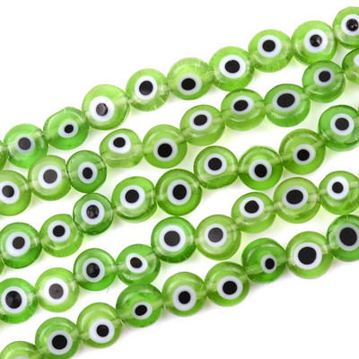 6/8/10/12 mm šarene okrugle perle za oči ravnog oblika Lampwork glazirane zle staklene perle za narukvicu, ogrlicu, izrada nakita „uradi sam“