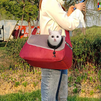 Τσάντα σκύλου βαρέως τύπου έως 5 κιλά Φορητή τσάντα για κατοικίδια με τσέπη αποθήκευσης και ζώνη ασφαλείας