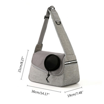 Кучешка чанта, тежкотоварна до 5 кг, преносима чанта за домашни любимци с джоб за съхранение и предпазен колан