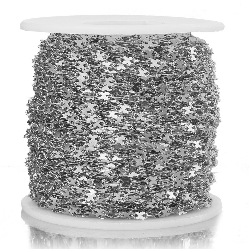 2 m/lot Novi plosnati ovalni oblik usana od nehrđajućeg čelika s beskonačnim simbolom s beskonačnim simbolom od nehrđajućeg čelika Nalazi za izradu nakita DIY