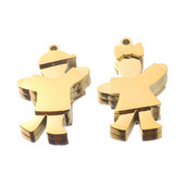 5 komada visokokvalitetnog pozlaćenog nehrđajućeg čelika za dječake i djevojčice, mali privjesci, ogrlice s privjescima, polirani DIY pribor za izradu nakita