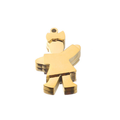 5 komada visokokvalitetnog pozlaćenog nehrđajućeg čelika za dječake i djevojčice, mali privjesci, ogrlice s privjescima, polirani DIY pribor za izradu nakita