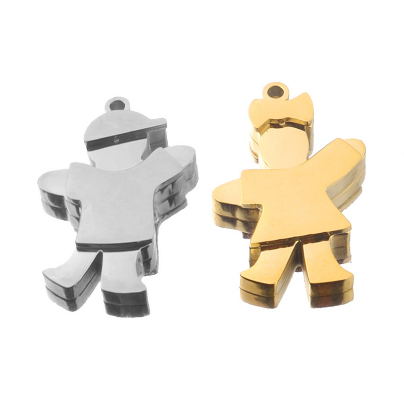 5 komada visokokvalitetnog pozlaćenog nehrđajućeg čelika za dječake i djevojčice, mali privjesci, ogrlice s privjescima, polirani DIY pribor za izradu nakita