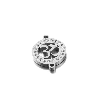 5 komada pozlaćenog križa s javorovim lišćem od nehrđajućeg čelika, visokokvalitetnog okruglog dijamanta, konektora, narukvica Izrada nakita DIY nalazi