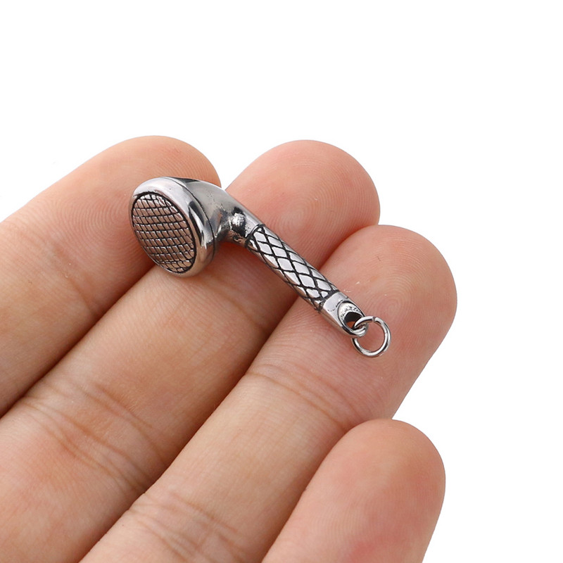 316L nehrđajući čelik 3D glazbeni privjesci za slušalice Privjesci za retro hip hop izradu nakita Dodaci za DIY vodootporne ogrlice