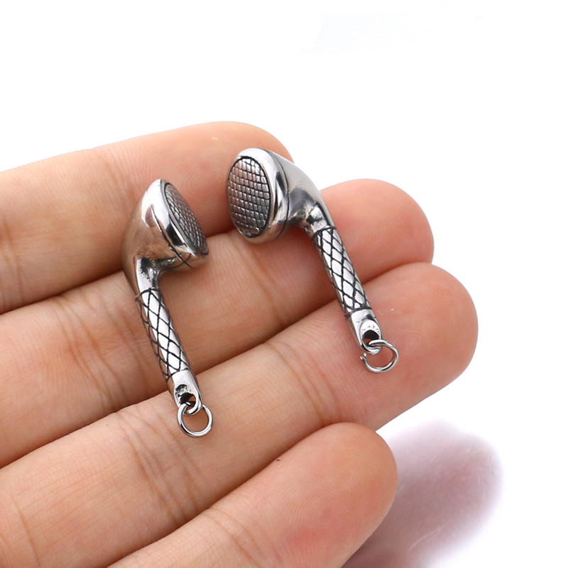 316L nehrđajući čelik 3D glazbeni privjesci za slušalice Privjesci za retro hip hop izradu nakita Dodaci za DIY vodootporne ogrlice