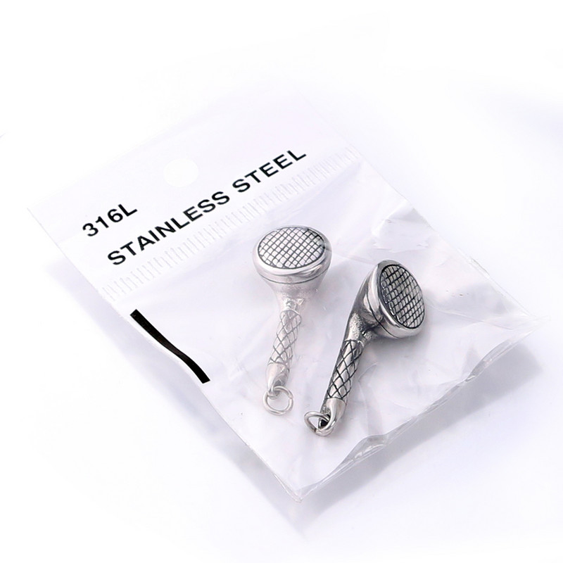 316L nehrđajući čelik 3D glazbeni privjesci za slušalice Privjesci za retro hip hop izradu nakita Dodaci za DIY vodootporne ogrlice