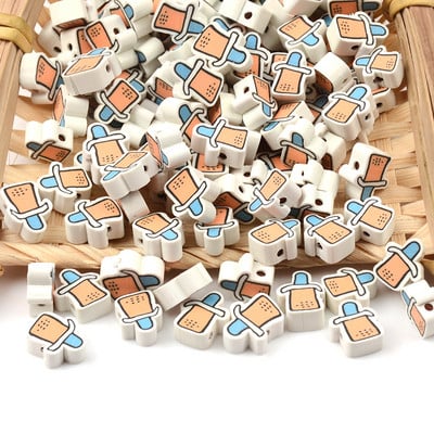 30 vnt./pora Keletas mielų raštų tarpinės karoliukai polimero molio palaidi karoliukai, skirti apyrankėms, karoliui, pasidaryk pats papuošalams gaminti