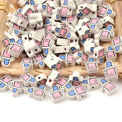 30 vnt./pora Keletas mielų raštų tarpinės karoliukai polimero molio palaidi karoliukai, skirti apyrankėms, karoliui, pasidaryk pats papuošalams gaminti