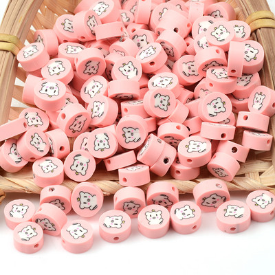 30 vnt./pora Keletas mielų raštų tarpinės karoliukai polimero molio palaidi karoliukai, skirti apyrankėms, karoliui, pasidaryk pats papuošalams gaminti