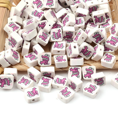 30 vnt./pora Keletas mielų raštų tarpinės karoliukai polimero molio palaidi karoliukai, skirti apyrankėms, karoliui, pasidaryk pats papuošalams gaminti