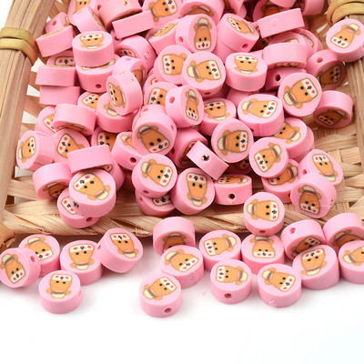 30 vnt / partija Mieli plokšti apvalūs tarpiklio karoliukai polimero molio palaidi karoliukai apyrankėms karoliai „pasidaryk pats“ papuošalų gamyba didmeninė prekyba