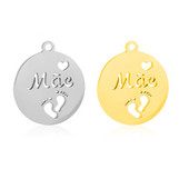 Aiovlo 5 kom/lot privjesci od nehrđajućeg čelika više ljubavi slatka ljupka dječja stopala DIY naušnice narukvica ogrlica nakit nalazi