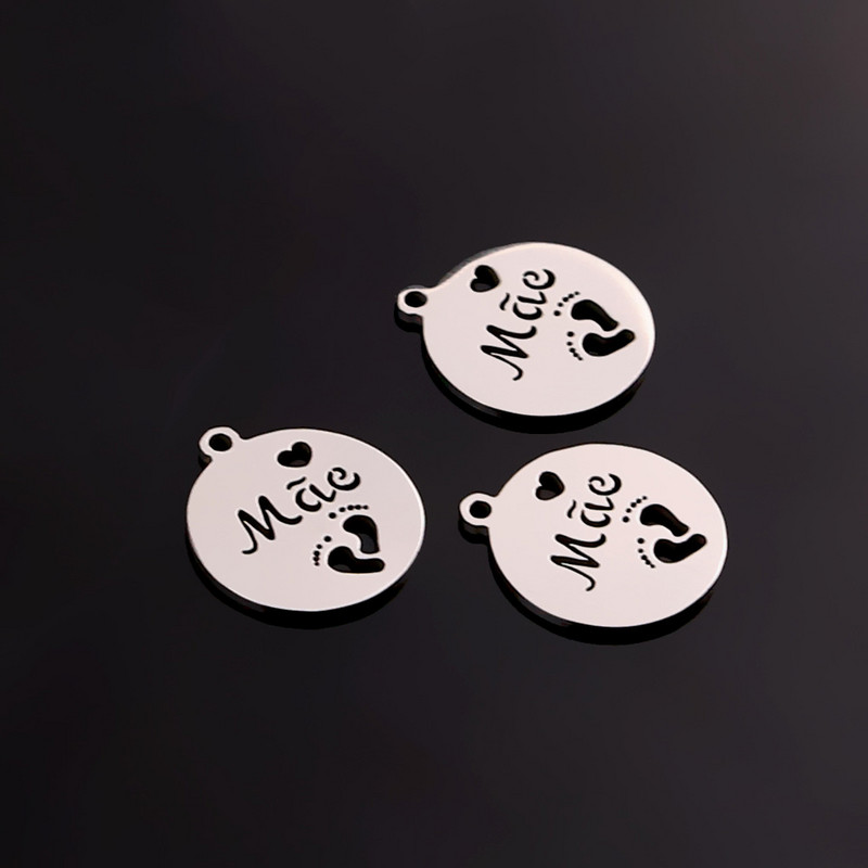 Aiovlo 5 kom/lot privjesci od nehrđajućeg čelika više ljubavi slatka ljupka dječja stopala DIY naušnice narukvica ogrlica nakit nalazi