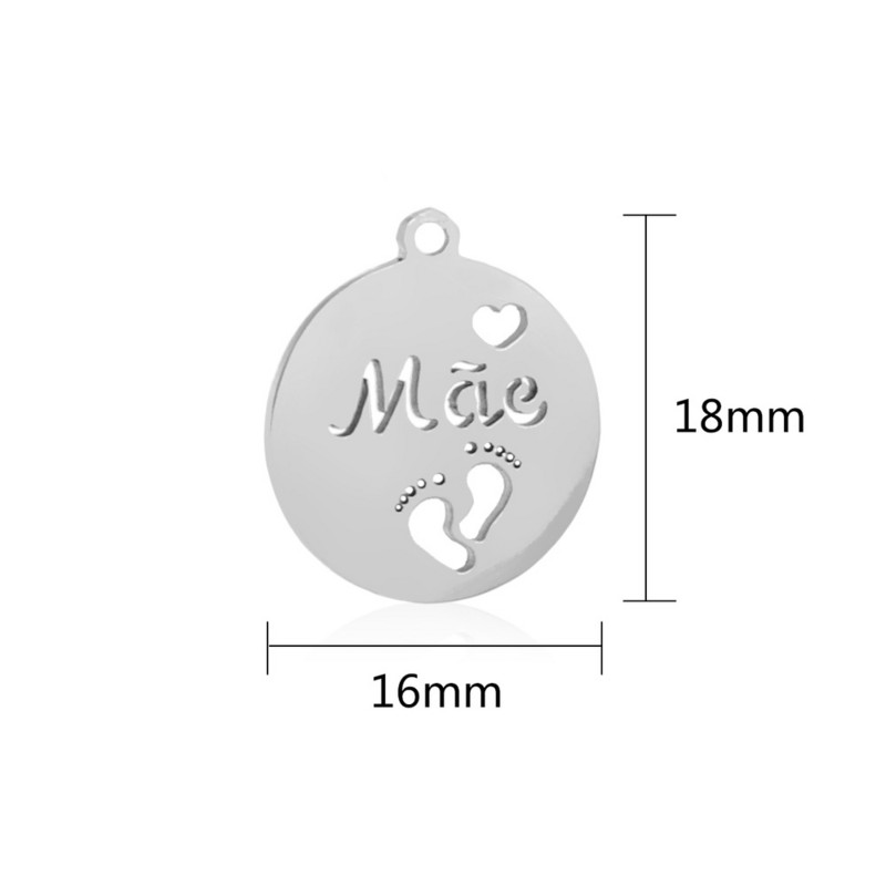 Aiovlo 5 kom/lot privjesci od nehrđajućeg čelika više ljubavi slatka ljupka dječja stopala DIY naušnice narukvica ogrlica nakit nalazi