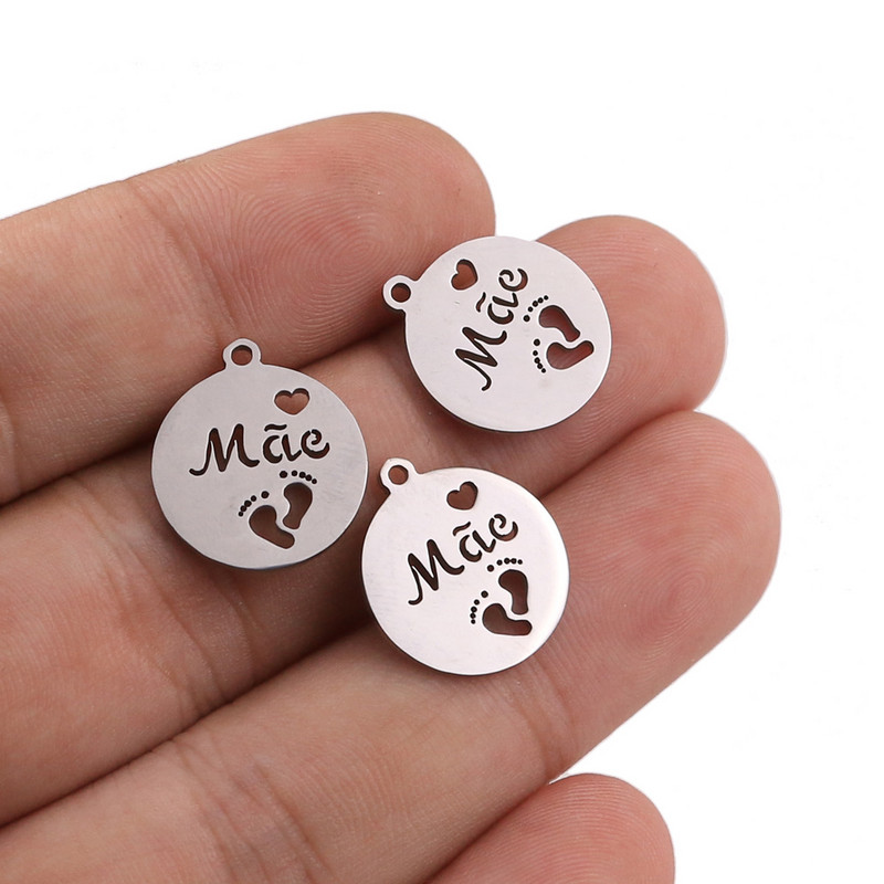 Aiovlo 5 kom/lot privjesci od nehrđajućeg čelika više ljubavi slatka ljupka dječja stopala DIY naušnice narukvica ogrlica nakit nalazi