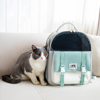 YOKEE Раница за домашни любимци Cat Bag Carry Дишащи сгъваеми консумативи за носене на кучета Голямо пространство Разсейване на топлината