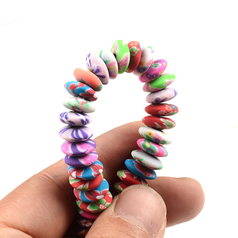 Šareni plosnati okrugli odstojnici od 10 mm, perle od polimerske gline, odstojnik, slobodne perle za izradu nakita, narukvica s privjescima, ogrlica, uradi sam