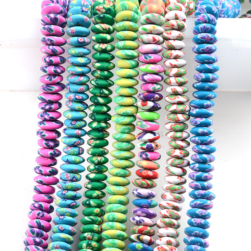 Šareni plosnati okrugli odstojnici od 10 mm, perle od polimerske gline, odstojnik, slobodne perle za izradu nakita, narukvica s privjescima, ogrlica, uradi sam