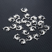 10 vnt. nerūdijančio plieno gyvūnų pakabukas delfinų pakabukas, skirtas pasidaryk pats karoliai papuošti apyrankes papuošalams gaminti grandinės pabaigos žavesį