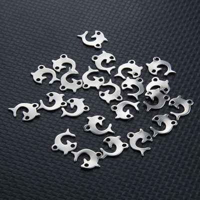 10 vnt. nerūdijančio plieno gyvūnų pakabukas delfinų pakabukas, skirtas pasidaryk pats karoliai papuošti apyrankes papuošalams gaminti grandinės pabaigos žavesį