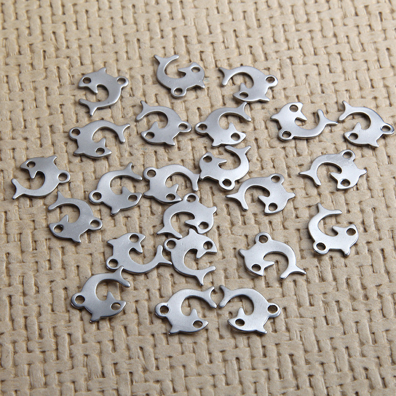 10 vnt. nerūdijančio plieno gyvūnų pakabukas delfinų pakabukas, skirtas pasidaryk pats karoliai papuošti apyrankes papuošalams gaminti grandinės pabaigos žavesį