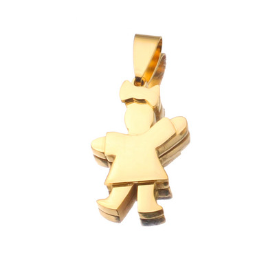 Pora nerūdijančio plieno aukso berniuko mergaičių maži žavesiai metaliniai pakabukai, poliruoti „pasidaryk pats“ papuošalai, karoliai, Valentino dovana