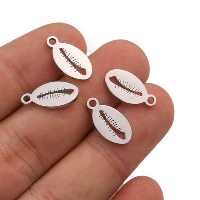 5 komada DIY malenih plutajućih privjesaka od nehrđajućeg čelika za poliranje od pozlaćenih školjki za materijal za izradu nakita