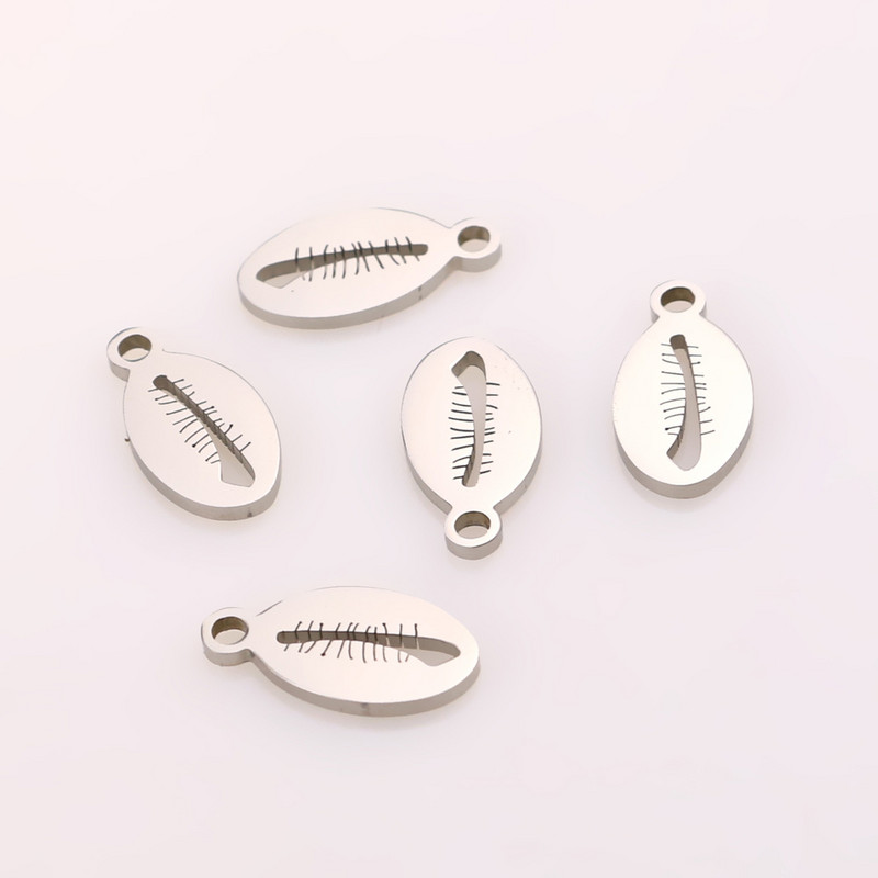 5 komada DIY malenih plutajućih privjesaka od nehrđajućeg čelika za poliranje od pozlaćenih školjki za materijal za izradu nakita