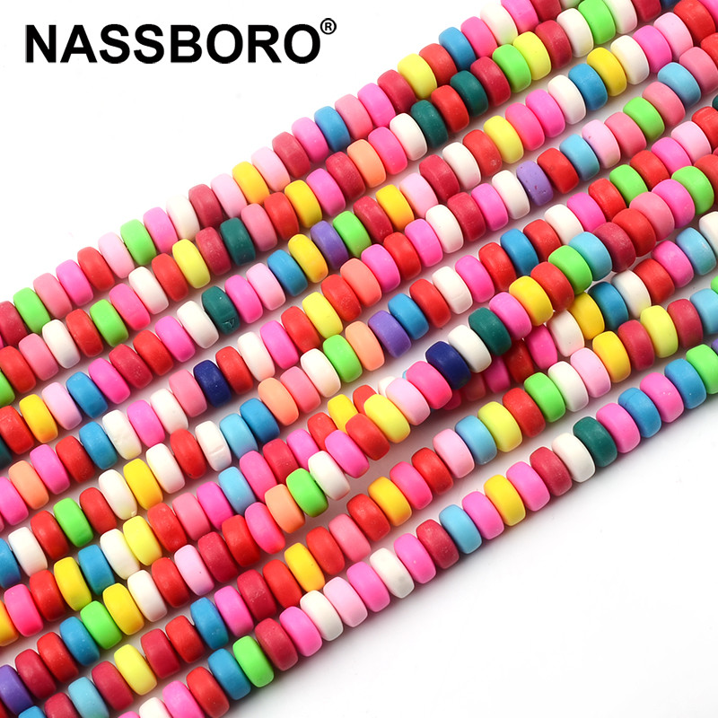 3X7MM šarene abakus perle perle od polimerske gline za izradu nakita labava perla odstojnika DIY ručno izrađeni dodaci za nakit