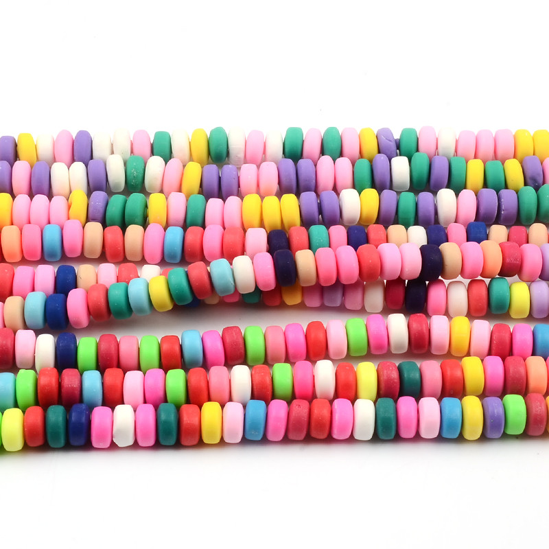 3X7MM šarene abakus perle perle od polimerske gline za izradu nakita labava perla odstojnika DIY ručno izrađeni dodaci za nakit