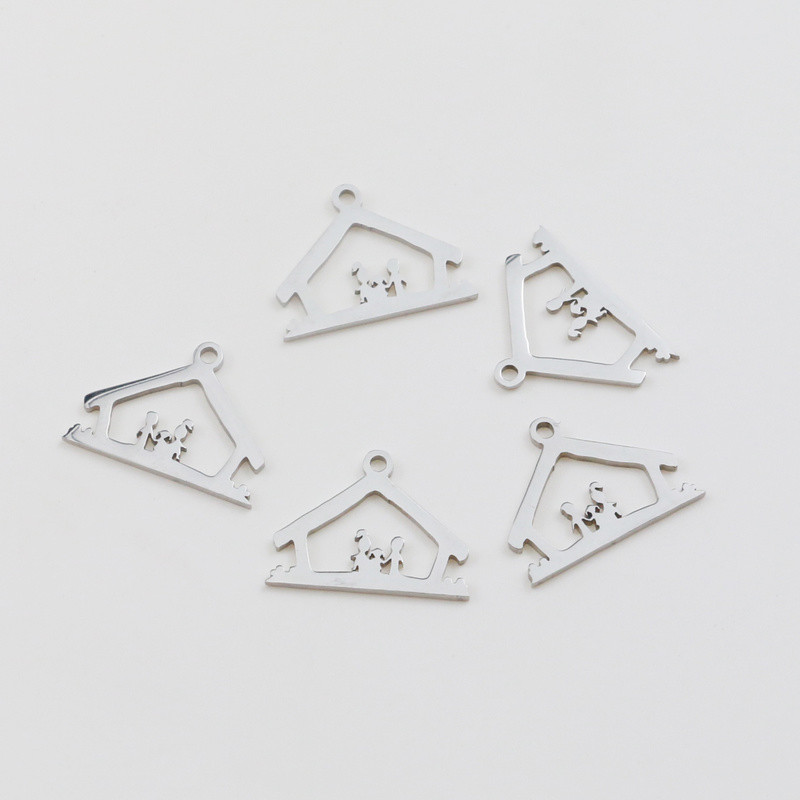 Aiovlo 5vnt./stal. Nerūdijantis plienas, trijų žmonių šeimos pakabukai, skirti pasidaryk pats auskarai, apyrankės, radiniai, amatai, papuošalų kūrimas