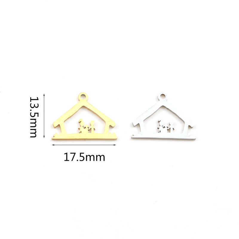 Aiovlo 5vnt./stal. Nerūdijantis plienas, trijų žmonių šeimos pakabukai, skirti pasidaryk pats auskarai, apyrankės, radiniai, amatai, papuošalų kūrimas