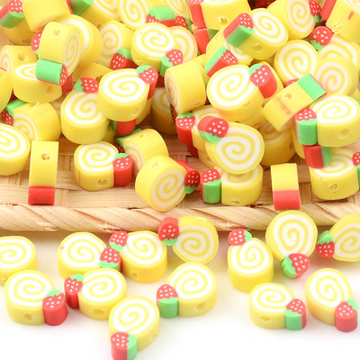 Saldainių formos karoliukai polimero molio karoliukai laisvi tarpiniai karoliukai papuošalams gaminti „pasidaryk pats“ apyrankės karoliai papuošalai priedai