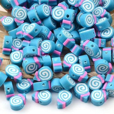 Saldainių formos karoliukai polimero molio karoliukai laisvi tarpiniai karoliukai papuošalams gaminti „pasidaryk pats“ apyrankės karoliai papuošalai priedai