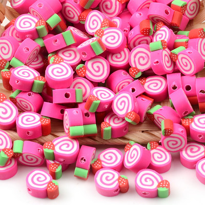 Saldainių formos karoliukai polimero molio karoliukai laisvi tarpiniai karoliukai papuošalams gaminti „pasidaryk pats“ apyrankės karoliai papuošalai priedai