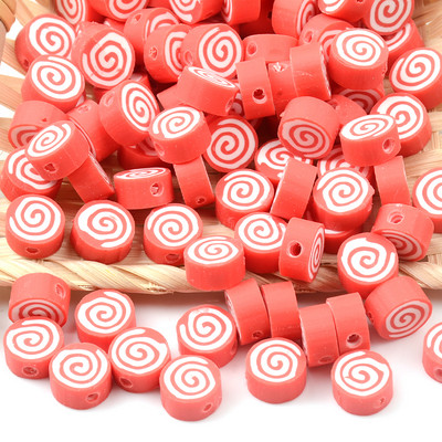 Saldainių formos karoliukai polimero molio karoliukai laisvi tarpiniai karoliukai papuošalams gaminti „pasidaryk pats“ apyrankės karoliai papuošalai priedai