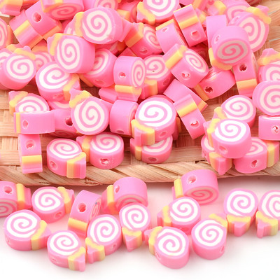 Saldainių formos karoliukai polimero molio karoliukai laisvi tarpiniai karoliukai papuošalams gaminti „pasidaryk pats“ apyrankės karoliai papuošalai priedai