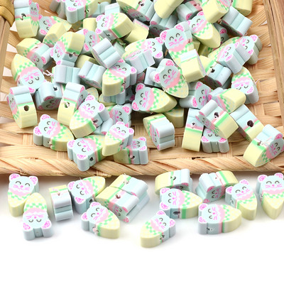 Saldainių formos karoliukai polimero molio karoliukai laisvi tarpiniai karoliukai papuošalams gaminti „pasidaryk pats“ apyrankės karoliai papuošalai priedai