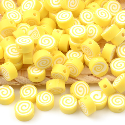 Saldainių formos karoliukai polimero molio karoliukai laisvi tarpiniai karoliukai papuošalams gaminti „pasidaryk pats“ apyrankės karoliai papuošalai priedai