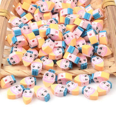 Saldainių formos karoliukai polimero molio karoliukai laisvi tarpiniai karoliukai papuošalams gaminti „pasidaryk pats“ apyrankės karoliai papuošalai priedai