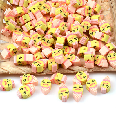 Saldainių formos karoliukai polimero molio karoliukai laisvi tarpiniai karoliukai papuošalams gaminti „pasidaryk pats“ apyrankės karoliai papuošalai priedai