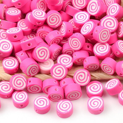 Saldainių formos karoliukai polimero molio karoliukai laisvi tarpiniai karoliukai papuošalams gaminti „pasidaryk pats“ apyrankės karoliai papuošalai priedai