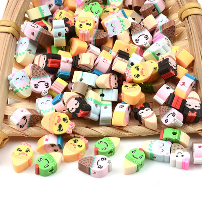 Saldainių formos karoliukai polimero molio karoliukai laisvi tarpiniai karoliukai papuošalams gaminti „pasidaryk pats“ apyrankės karoliai papuošalai priedai