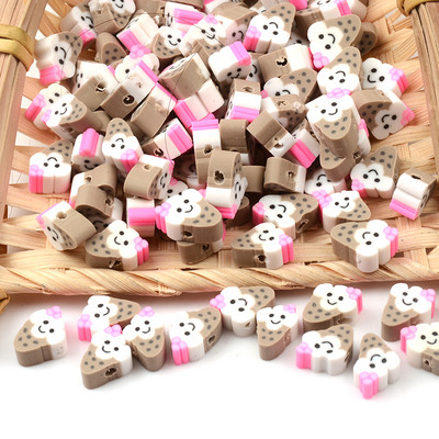 Saldainių formos karoliukai polimero molio karoliukai laisvi tarpiniai karoliukai papuošalams gaminti „pasidaryk pats“ apyrankės karoliai papuošalai priedai