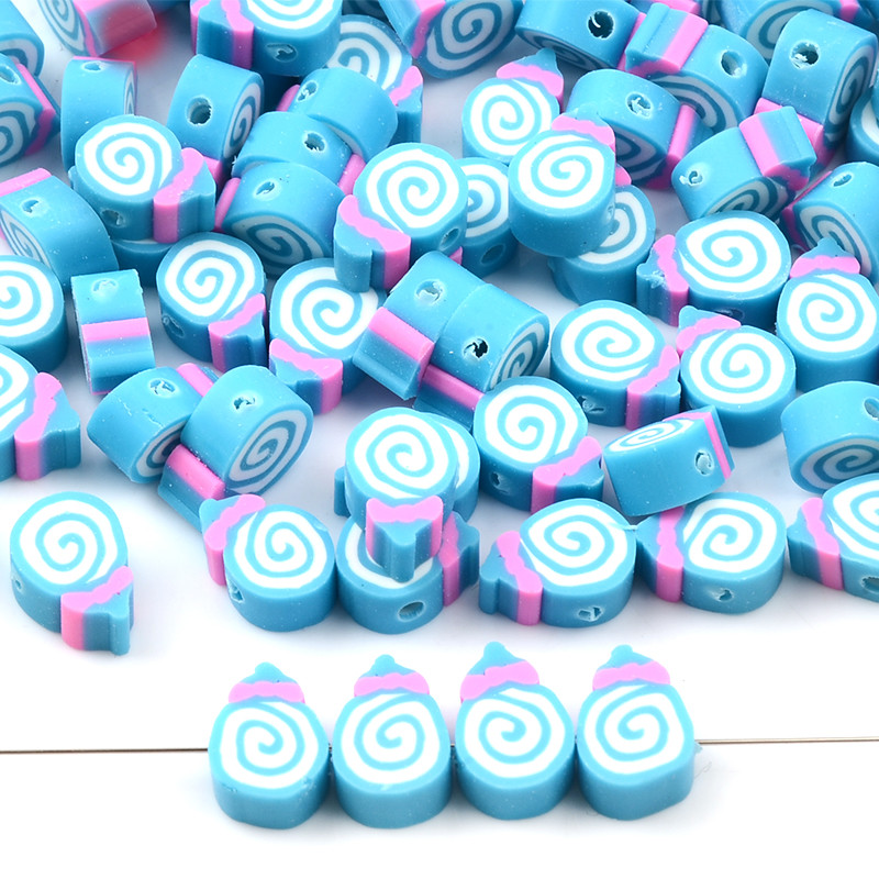 Saldainių formos karoliukai polimero molio karoliukai laisvi tarpiniai karoliukai papuošalams gaminti „pasidaryk pats“ apyrankės karoliai papuošalai priedai