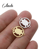 5 kom/lot konektor šarma kornjače kornjače presvučen nehrđajućim čelikom za izradu nakita Dodaci za narukvice za plažu Ručni DIY