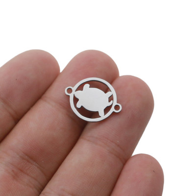 5 kom/lot konektor šarma kornjače kornjače presvučen nehrđajućim čelikom za izradu nakita Dodaci za narukvice za plažu Ručni DIY