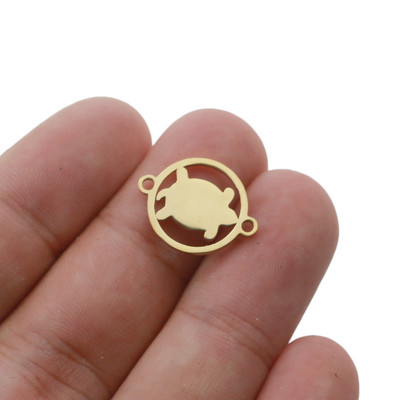 5 kom/lot konektor šarma kornjače kornjače presvučen nehrđajućim čelikom za izradu nakita Dodaci za narukvice za plažu Ručni DIY